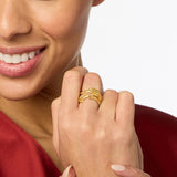 Alligator Duet Gold Ring