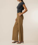 Meg High Rise Linen Trousers - Wood