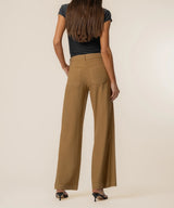 Meg High Rise Linen Trousers - Wood