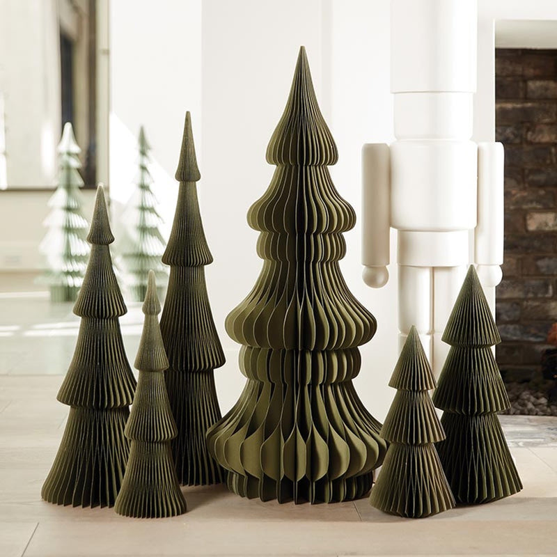 Forest Green Paper Trees