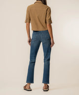 Finly Linen Short Sleeve Jacket - Wood