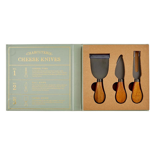 Acacia Wood Handle Cheese Knife Set