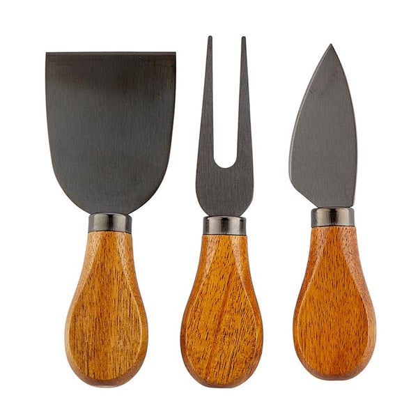 Acacia Wood Handle Cheese Knife Set
