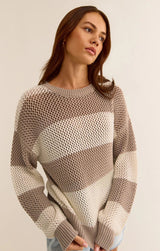 Broadbeach Stripe Sweater - Putty