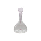 Glass Decanter + Hand Blown Heart Shaped Stopper