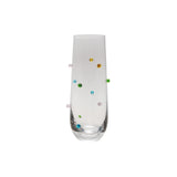 Confetti 10oz Handmade Stemless Champagne Flute