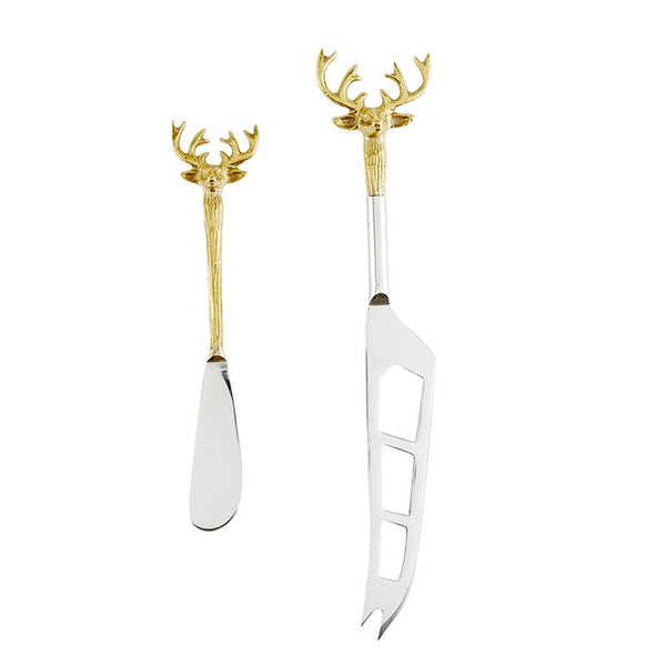 Stag Gold Cheese Knives