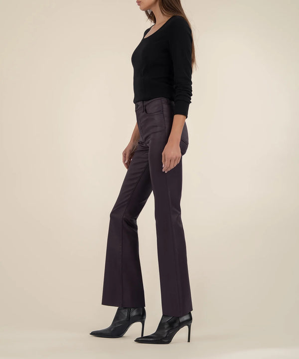 Stella High Rise Fab Ab Coated Denim Jeans - Sangria