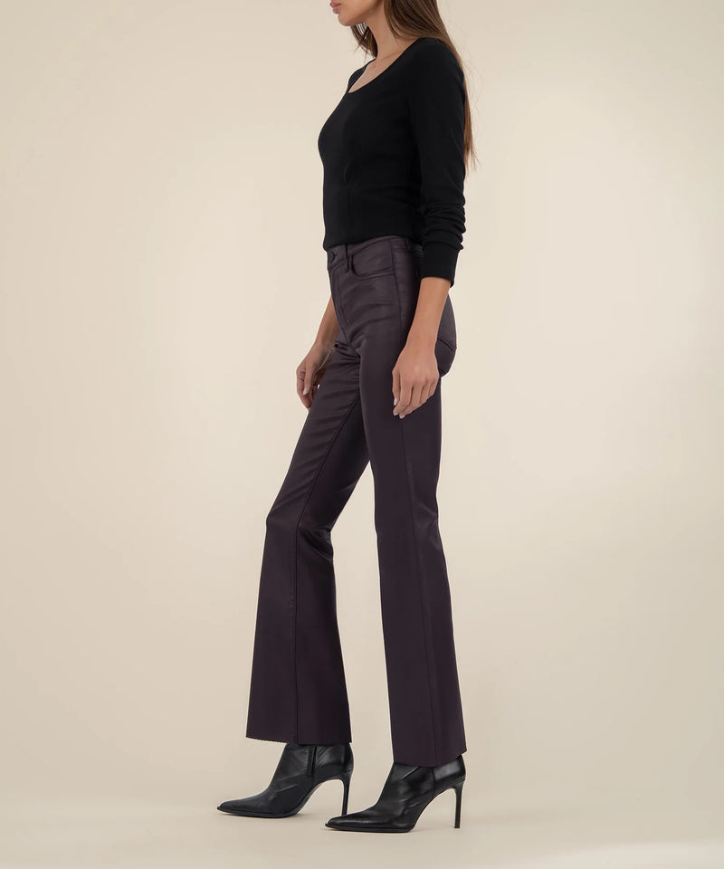 Stella High Rise Fab Ab Coated Denim Jeans - Sangria