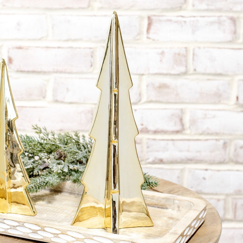 Gold Ceramic Christmas Trees