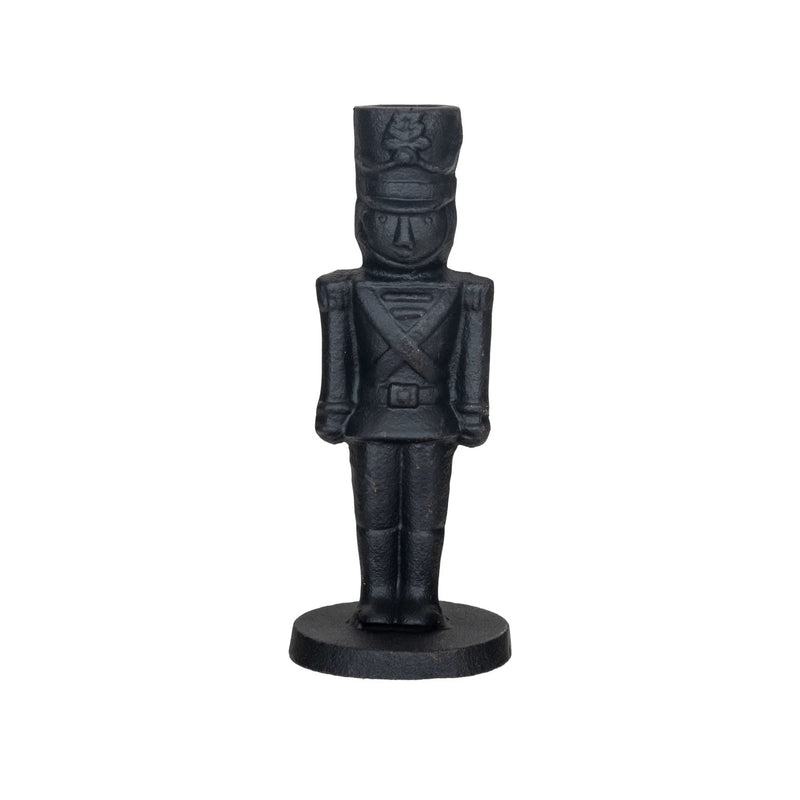 Cast Iron Soldier Candle Holder