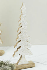 White + Gold Wood Trees