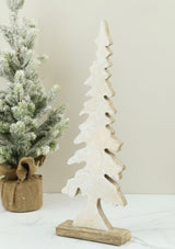 White + Gold Wood Trees