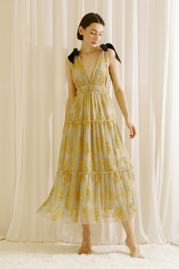 Sierra Ombre Dress in Gold