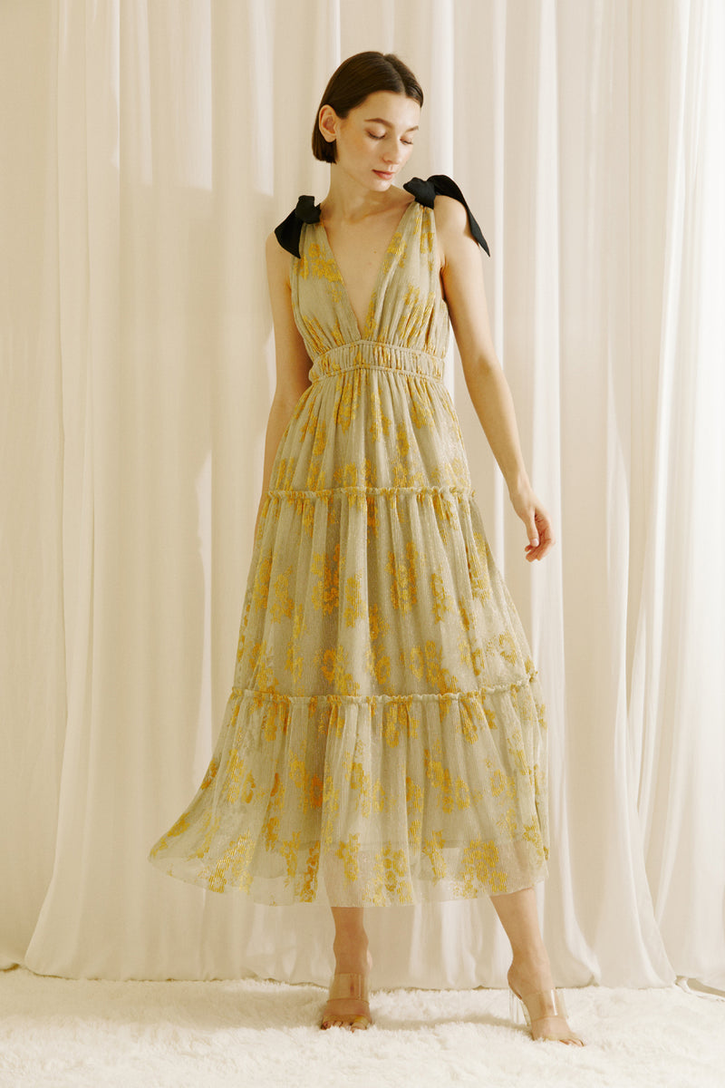 Sierra Ombre Dress in Gold