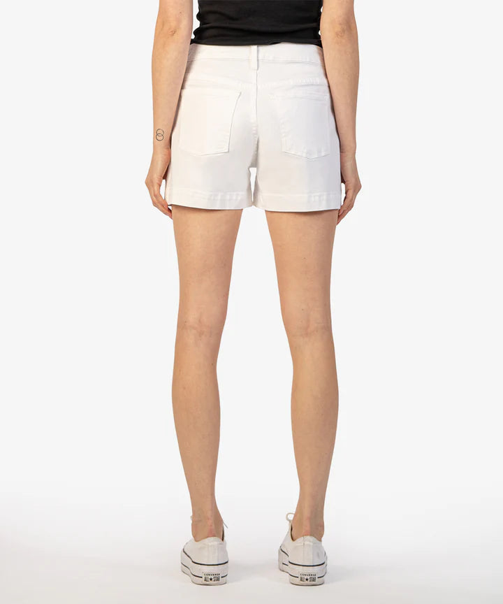 Jane High Rise Denim Shorts - Optic White