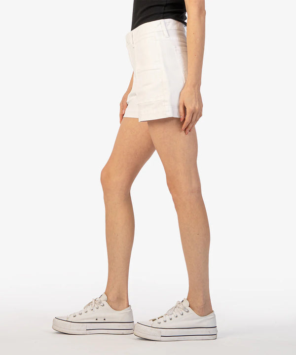 Jane High Rise Denim Shorts - Optic White