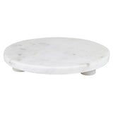 Round Marble Footed Tray