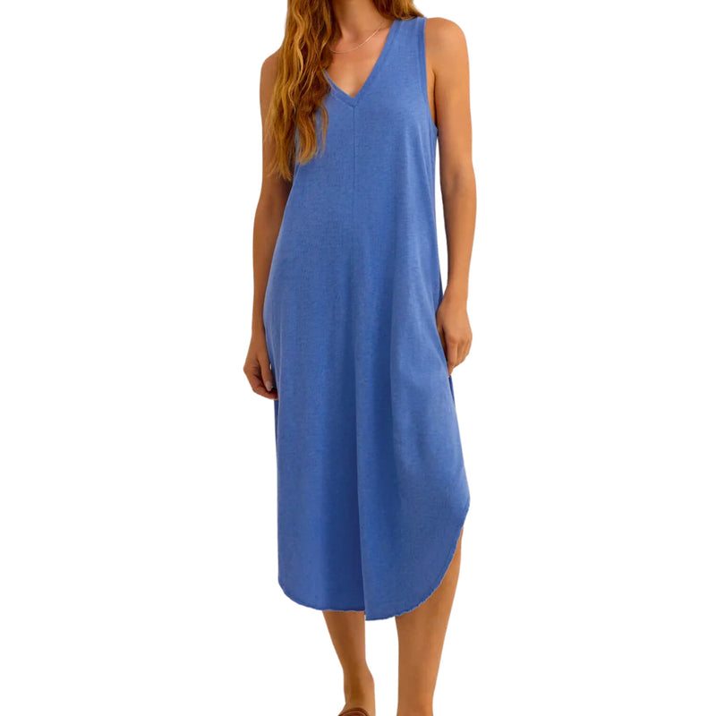 Reverie Slub Dress - Blue Wave