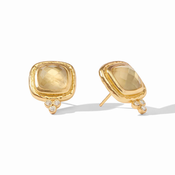 Tudor Stud Earrings - Champagne