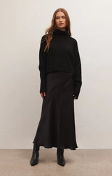 Europa Luxe Sheen Skirt in Black