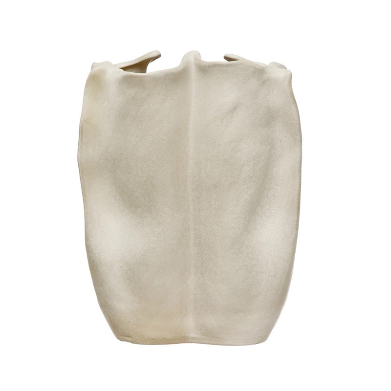 Matte Cream Organic Shaped Vase