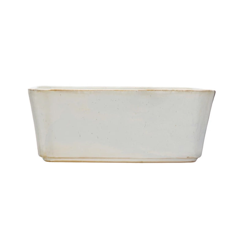 Cream Stoneware Planter
