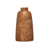 Paulownia Wood Vase With Walnut Finish