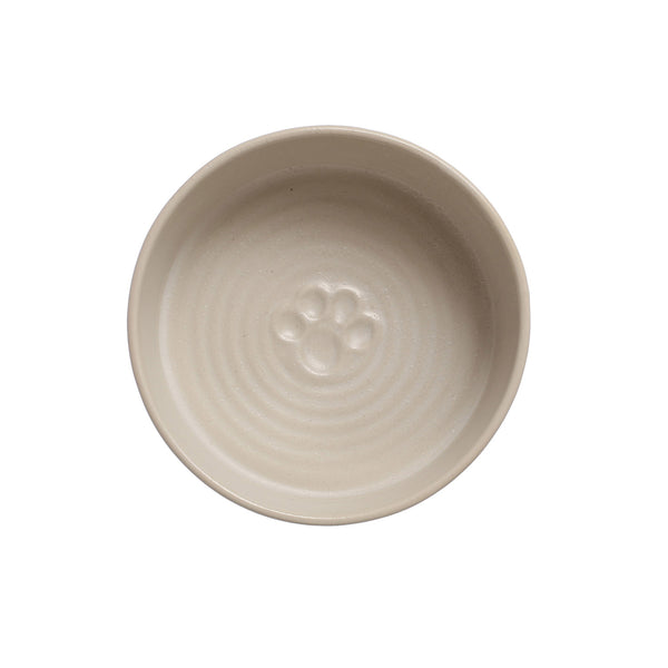 Cream Paw Print Dish