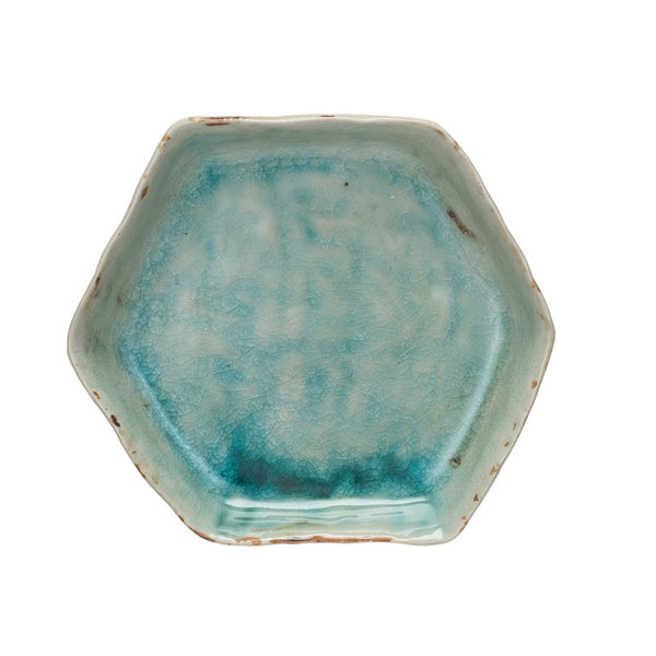 Aqua Stoneware Dish