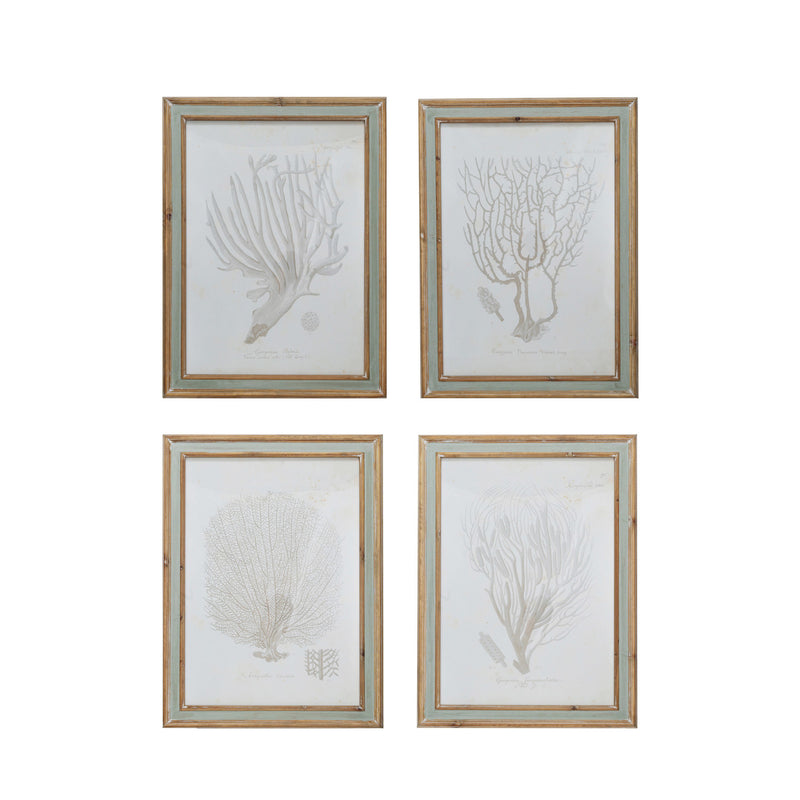 Coral Wood Framed Art