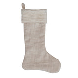 Cream Cotton Slub Stocking