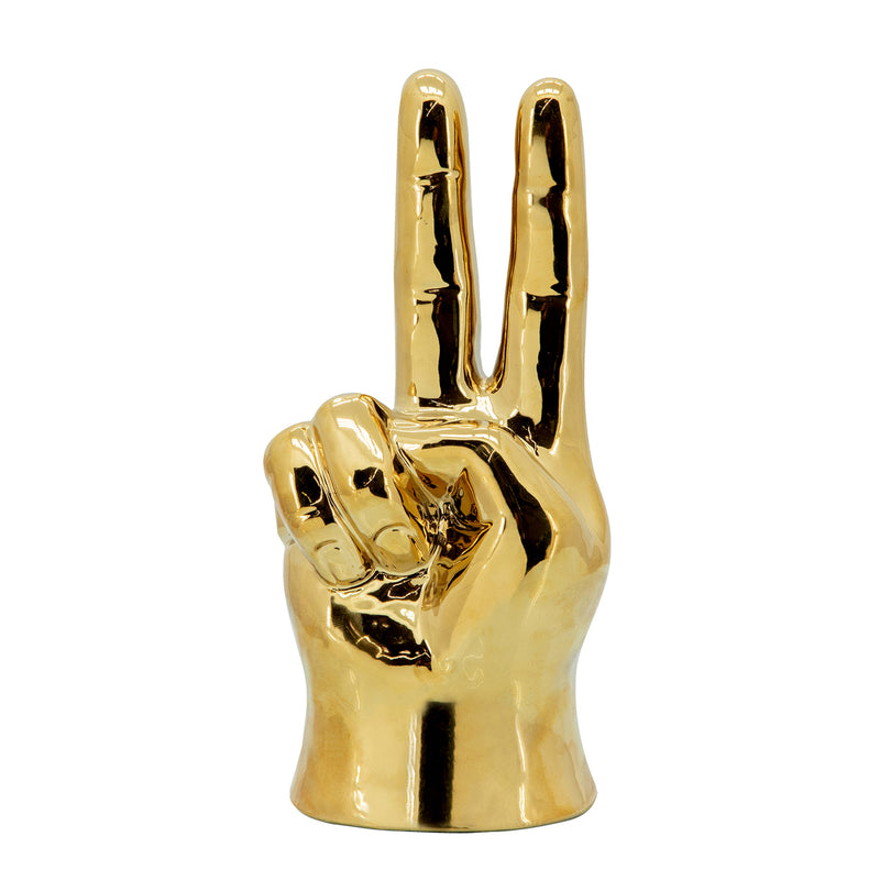 Gold Peace Sign