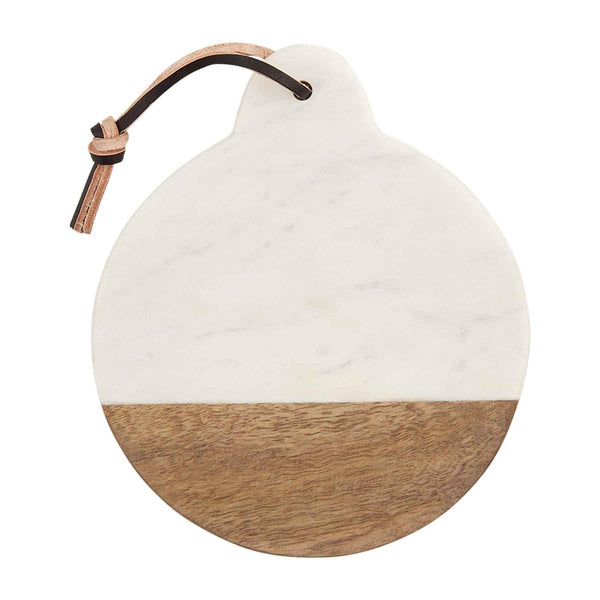 Round Marble + Wood Mini Board