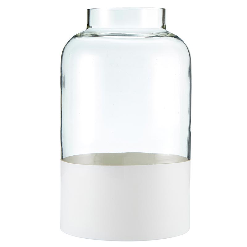 Matte White + Glass Vase