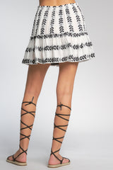 Sienna White Arrow Skirt
