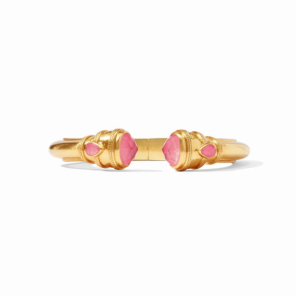 Cannes Gold Demi Cuff - Peony Pink