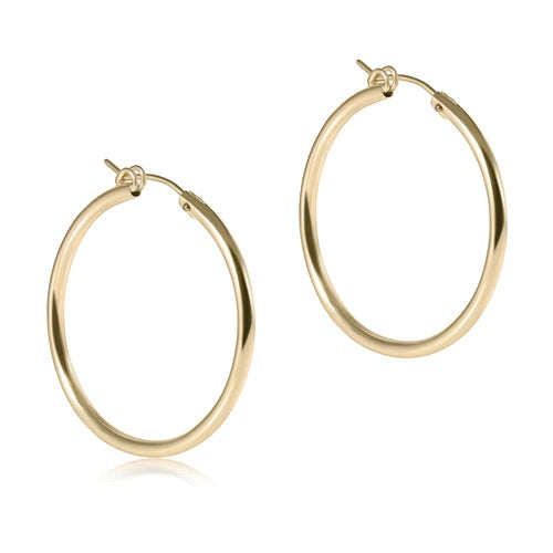 Round Gold 1.25 Hoop - Smooth