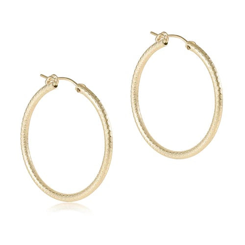 Round Gold 1.25 Hoop - Textured