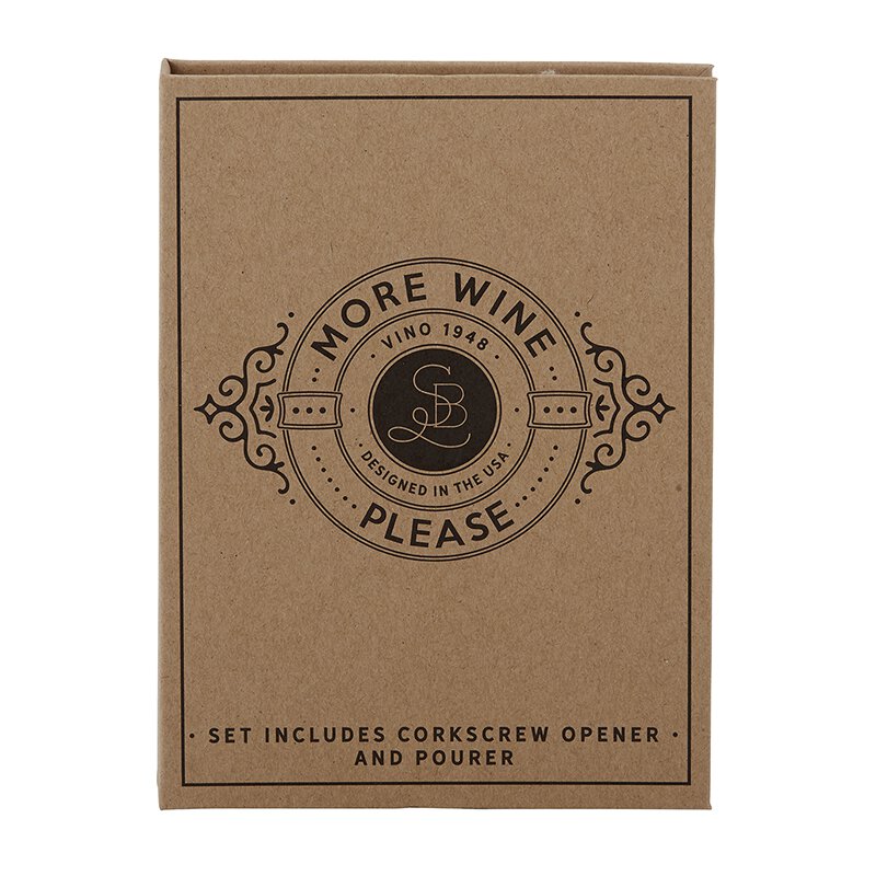 Wine Stopper + Cork Screw Gift Box