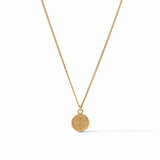 Fleur-De-Lis Solitare Gold Necklace