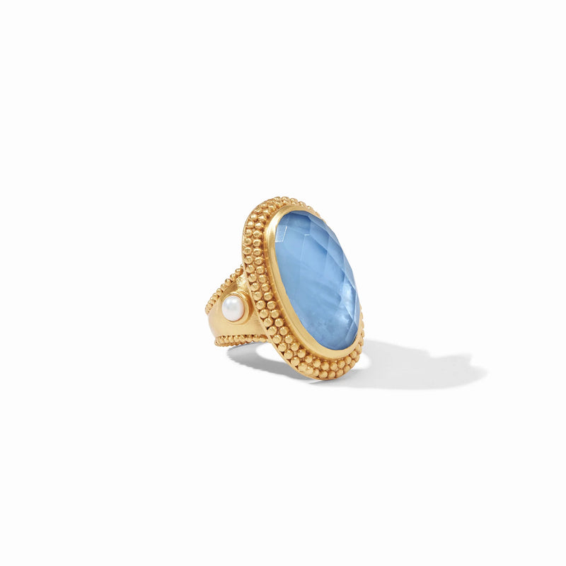 Flora Statement Ring - Iridescent Chalcedony Blue