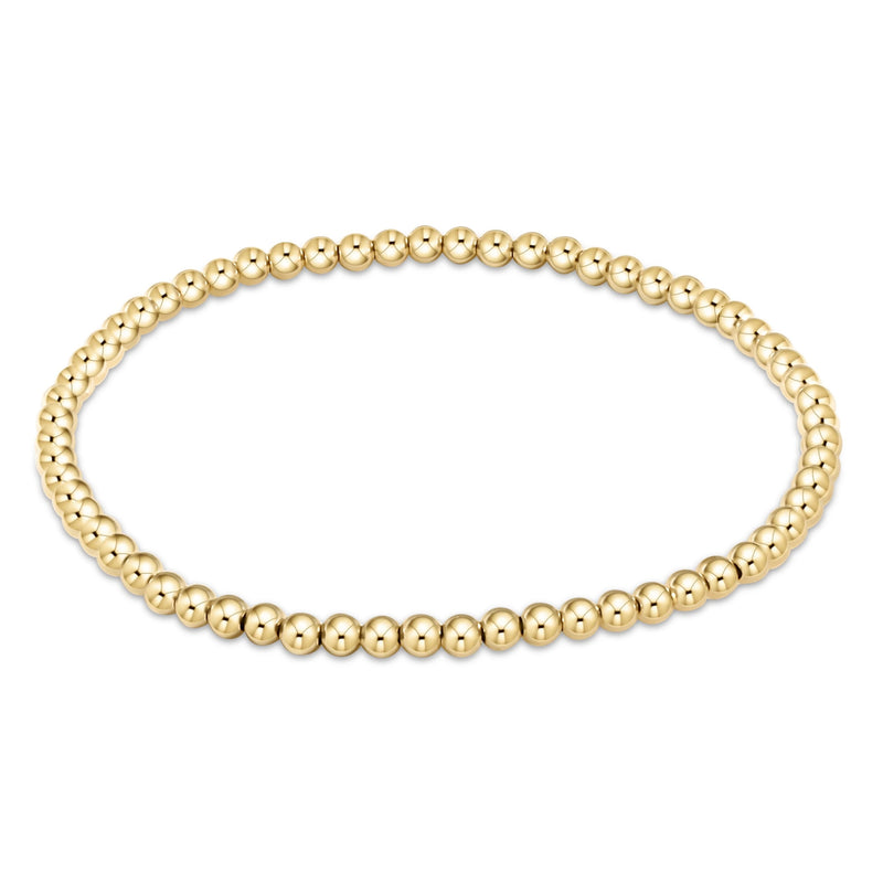 Classic Gold Bead Bracelet - 3mm