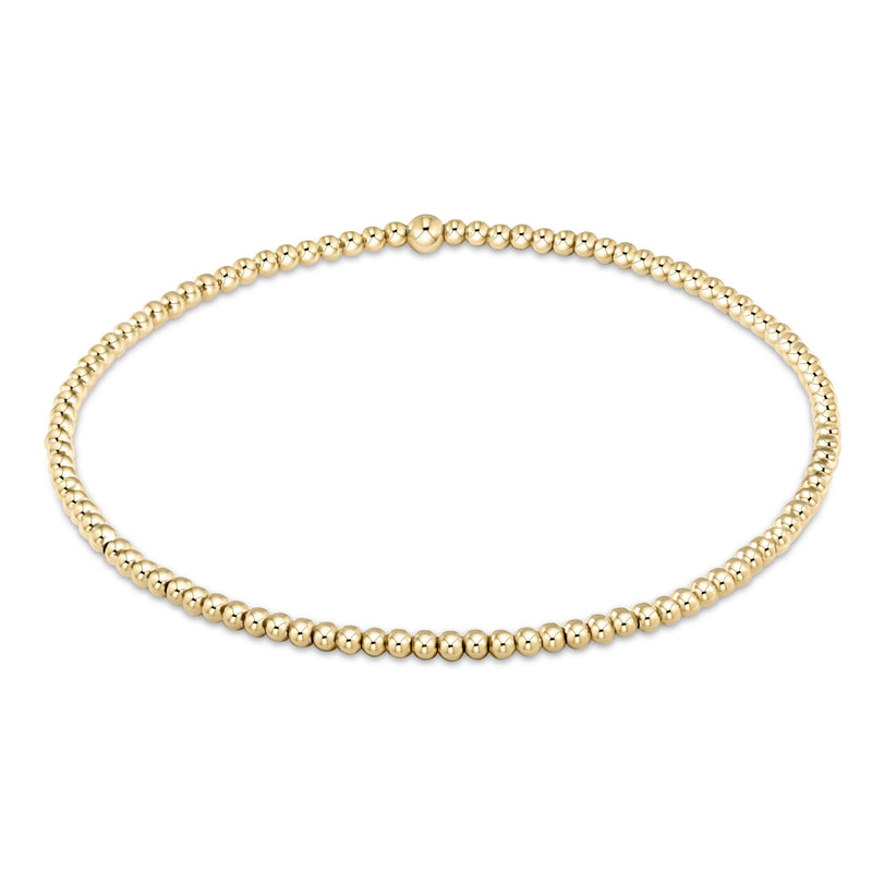 Classic Gold Bead Bracelet -2mm