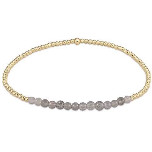 Gold Bliss 2mm Labradorite Bead Bracelet