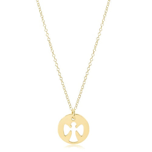 Guardian Angel Charm Gold Necklace