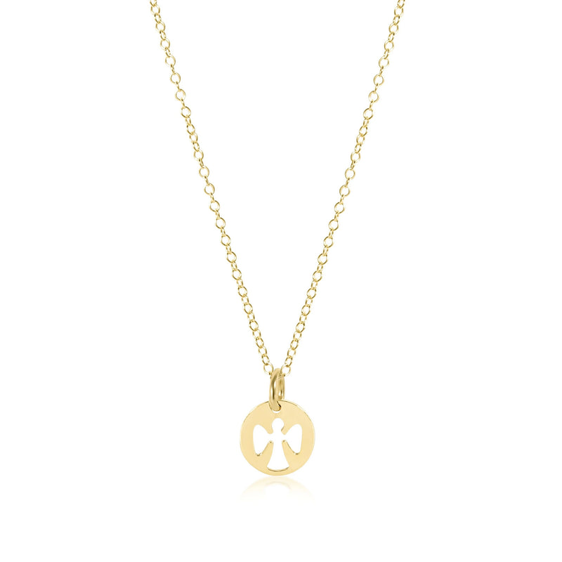 Guardian Angel Gold Charm Necklace