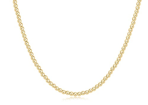 15" Choker Classic Gold 3mm Necklace