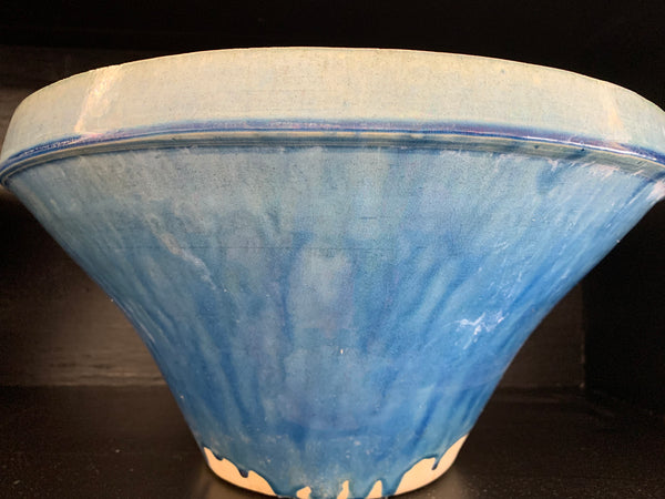 Blue Dipped Ceramic Bowl