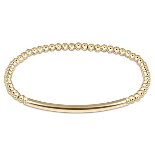 Gold Bliss Bar Smooth 3mm Bracelet